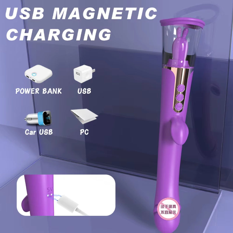 3 In1 Rabbit Vibrator Sucking Licking Vibrating Dildo G Spot Vibrator Nipple Clitoral Stimulator Sex Toys for Women Vibrators 18