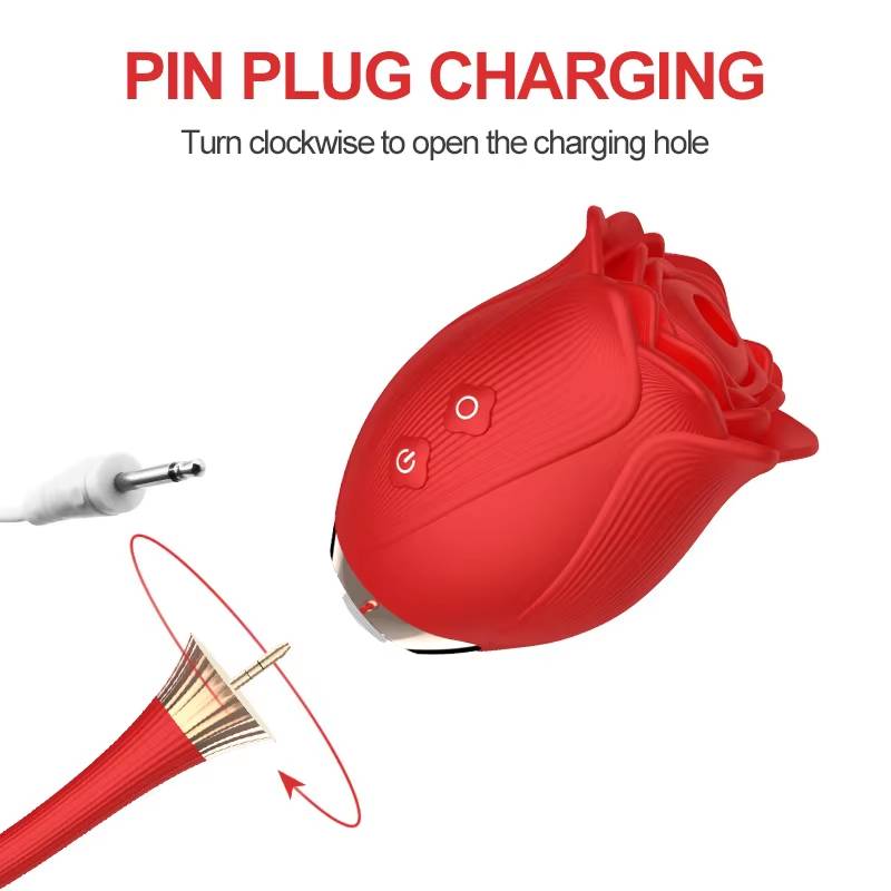 Rose Shape Vagina Sucking Twist Vibrator Nipple Sucker Oral Licking Clitoris Stimulation Powerful Sex Toys for Women Adult 18+