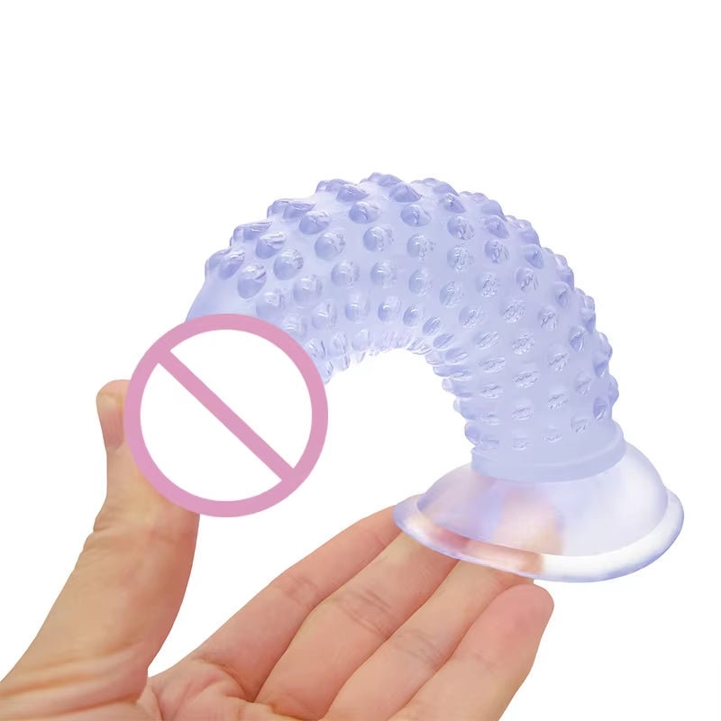 Soft Realistic Dildo With Small Protrusions Suction Cup Adult Sex Toys For Woman Masturbator G Spot Vaginal Anal Massage Penis
