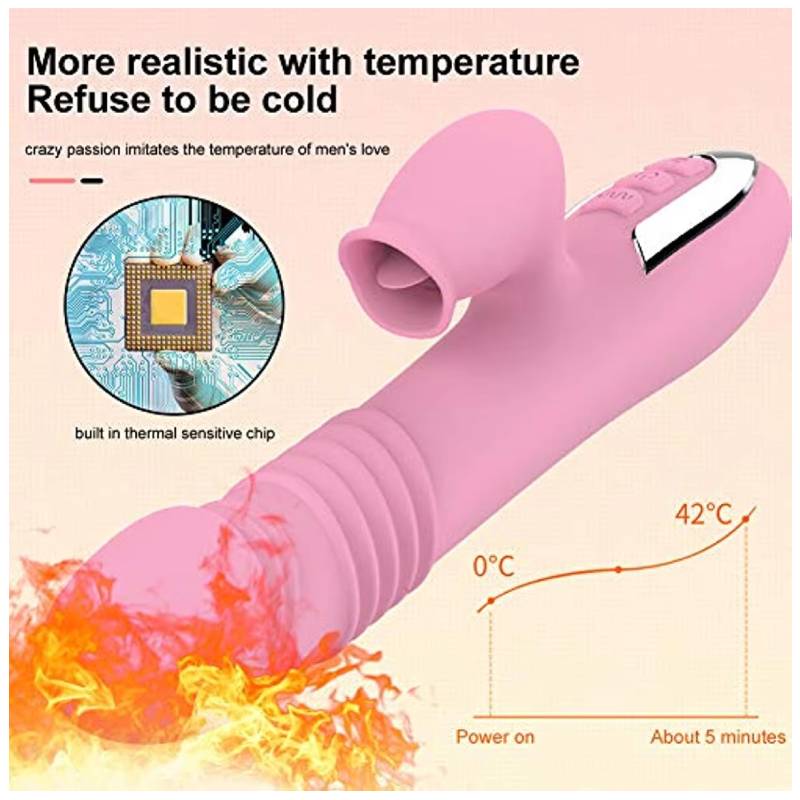 Automatic Insertion Heating Vibrating Rod Teasing Vibrator Massaging Stimulating Female Masturbator Adult Sex Toys for Women 18