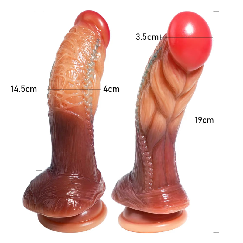 Liquid Silicone Dildos with Suction Cup Big Dick Soft Anal Plug Muscular Penis Large Phallus Sex Toys for Women Masturbation