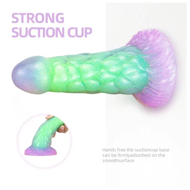 New Luminous Monster Dildo Colourful Huge Penis With Strong Suction Cup Vagina Anal Massage G-Spot Female Masturbation Sex Toys