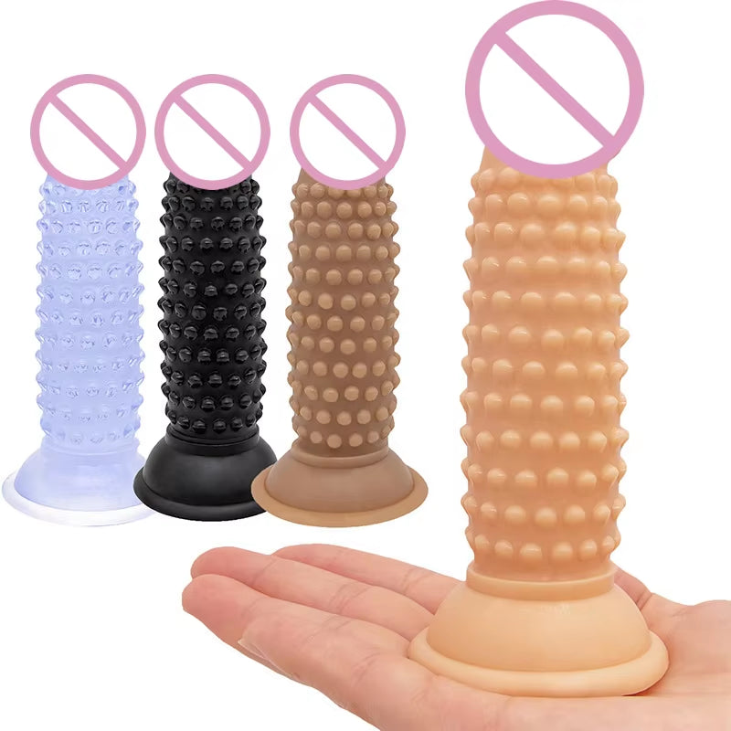 Soft Realistic Dildo With Small Protrusions Suction Cup Adult Sex Toys For Woman Masturbator G Spot Vaginal Anal Massage Penis