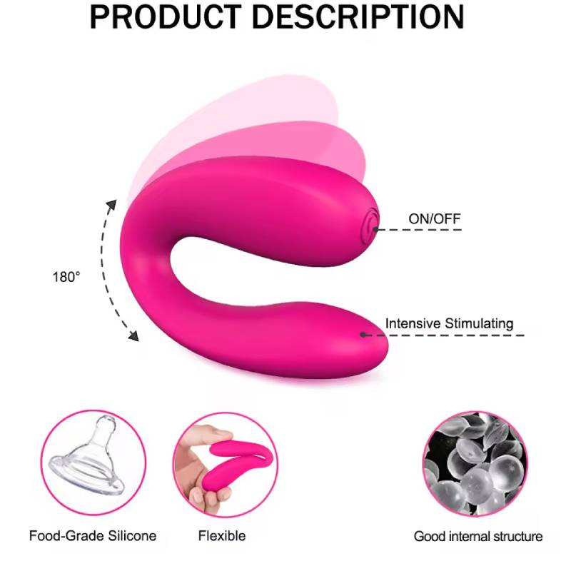 U Shape G Spot Vibrator Clitoris Stimulator We Orgasm Couples Strapon Vibe Anal Vibrator Female Masturbator Sex Toys for Woman.