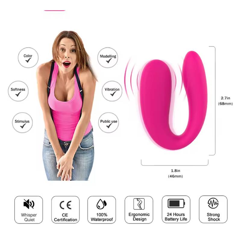 U Shape G Spot Vibrator Clitoris Stimulator We Orgasm Couples Strapon Vibe Anal Vibrator Female Masturbator Sex Toys for Woman.